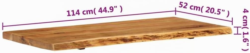 vidaXL Akazienholz Massiv Waschtischplatte Badezimmer Waschtisch Waschtischkonsole Platte Holzplatte