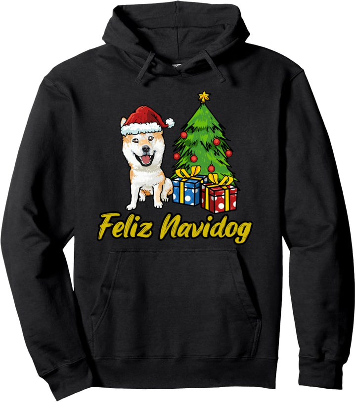 Feliz Navidog Shiba Inu Geschenk Hunde Weihnachts Pullover Hoodie