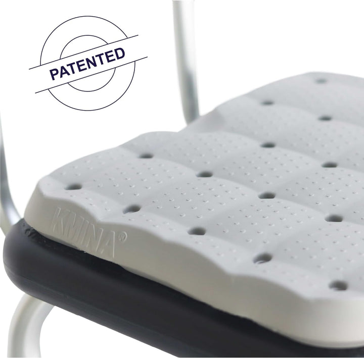 KMINA - Sitzkissen Dusche (39x32x3 cm, Hocker Nicht Enthalten), Duschhocker Kissen, 100% Wasserdicht