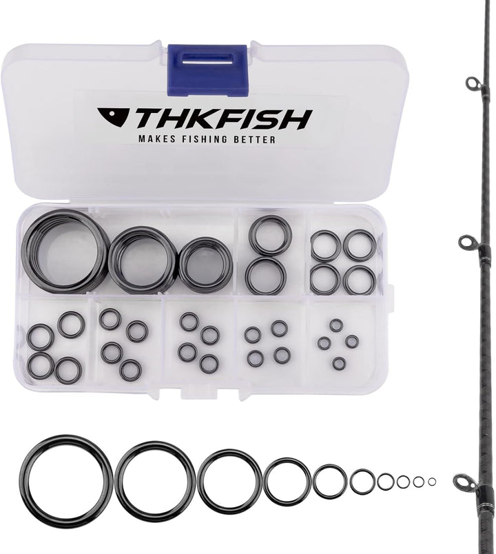 THKFISH Angelrute Reparatur Set Angeln Ruten Führung Ring Keramik Angelruteringe Rutenring Angelrute