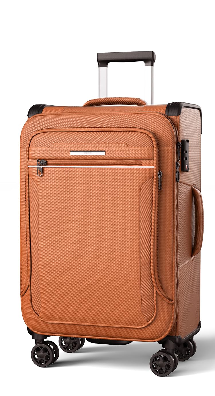 ABISTAB Verage Toledo III | MEDIUM Weichschalen Koffer 68cm Orange mit 4 Doppelrollen & TSA-Schloss