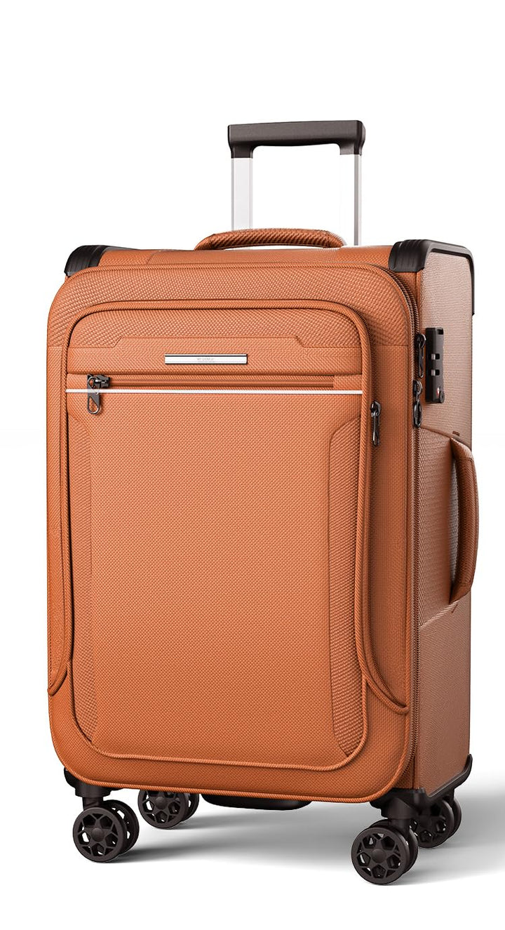 ABISTAB Verage Toledo III | MEDIUM Weichschalen Koffer 68cm Orange mit 4 Doppelrollen & TSA-Schloss
