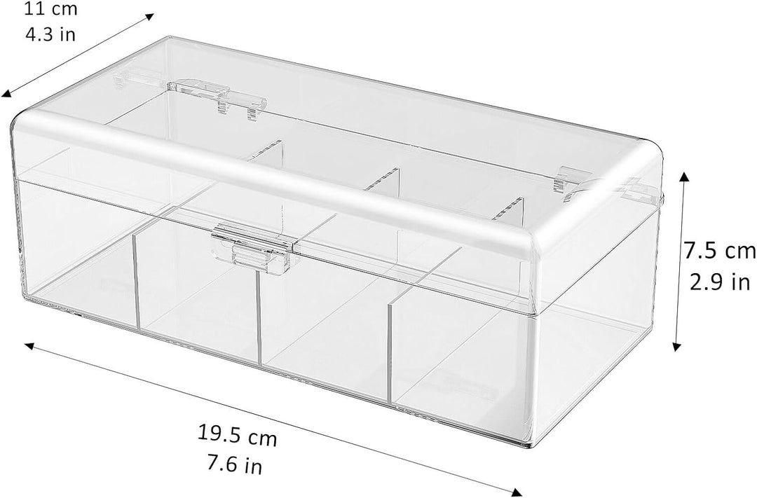JessLab Haarschmuck Organizer für Mädchen, Acryl-behälter mit Fächern für Haargummis, Spangen und Sc