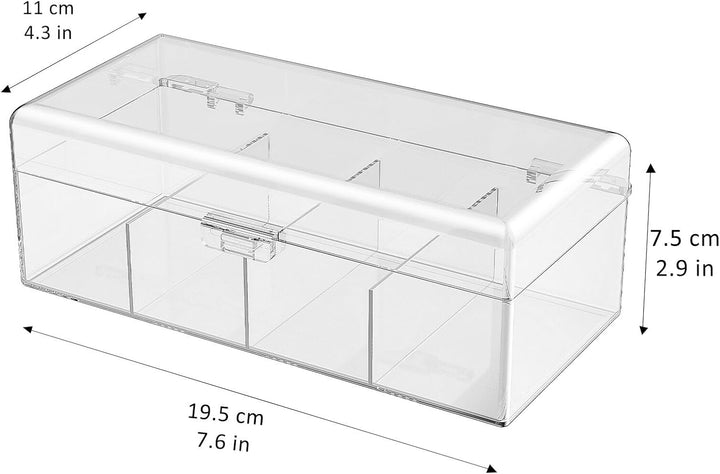 JessLab Haarschmuck Organizer für Mädchen, Acryl-behälter mit Fächern für Haargummis, Spangen und Sc