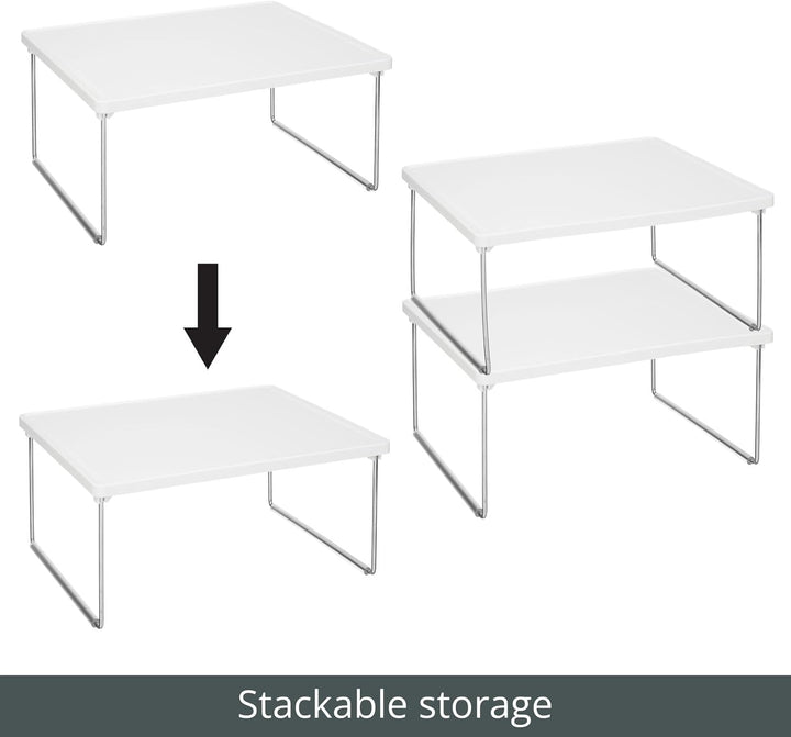 mDesign 4er-Set Regaleinsatz für Kleidung – Ablage aus Metall und Kunststoff für mehr Stauraum im Kl