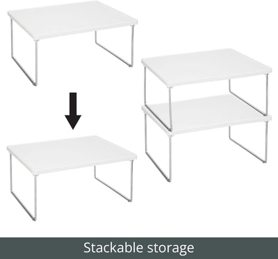 mDesign 4er-Set Regaleinsatz für Kleidung – Ablage aus Metall und Kunststoff für mehr Stauraum im Kl