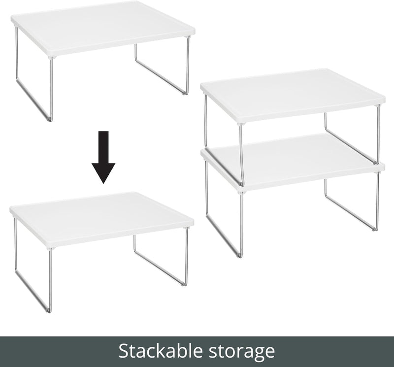 mDesign 4er-Set Regaleinsatz für Kleidung – Ablage aus Metall und Kunststoff für mehr Stauraum im Kl