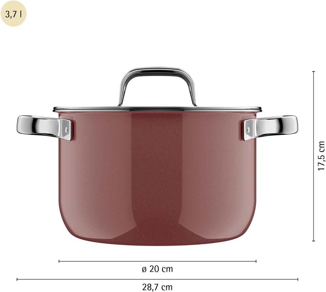 WMF Fusiontec Mineral Pro, Kochtopf mit Deckel 20 cm, langlebiges, kratzfestes Material, Topf Indukt