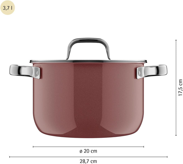 WMF Fusiontec Mineral Pro, Kochtopf mit Deckel 20 cm, langlebiges, kratzfestes Material, Topf Indukt