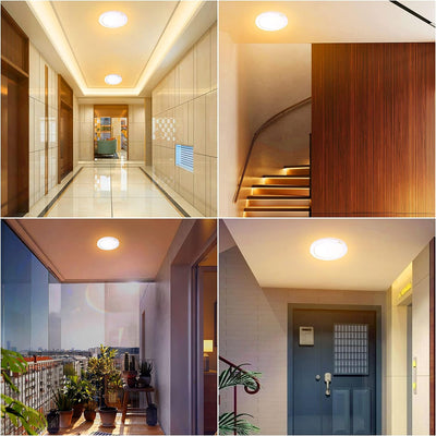 Allesgute 18W LED Deckenleuchte Lampe mit Bewegungsmelder Innen, Rund Panel Deckenlampe mit Dämmerun