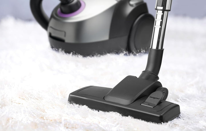 Bestron Staubsauger mit Beutel, Bodenstaubsauger inkl. 3 Staubsaugerbeutel, 94cm Teleskopstange & um