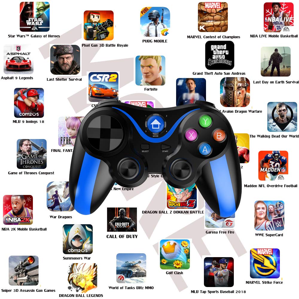 arVin Mobile Game Controller für iOS/Android, Wireless MFi Gamepad für iPhone 14/13/12/11, für Samsu