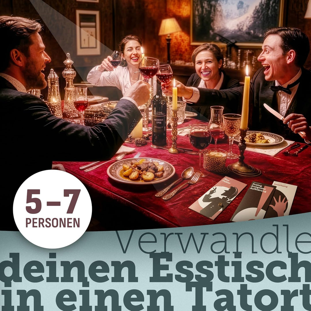 Culinario Mortale® Krimidinner für zuhause 5 bis 7 Personen - Mord über Bord - unterhaltsames Krimi