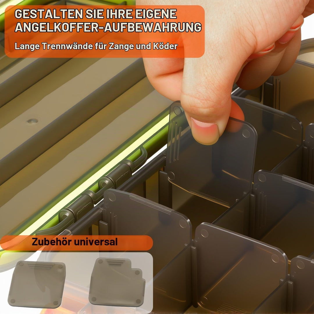 Sougayilang Premium-Angelzubehör-Aufbewahrungsbox 3600/3700 – wasserdicht und rostfrei, Angelköder-O
