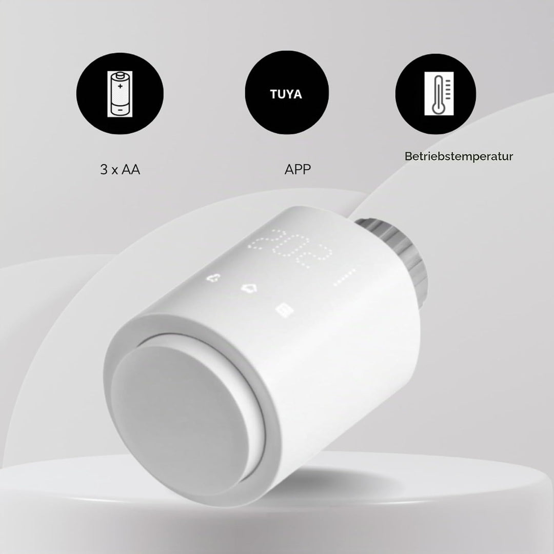 Tuya Smart Wi-Fi Thermostat-Kopf - Thermostat Heizung für effiziente Steuerung mit App-Steuerung - f