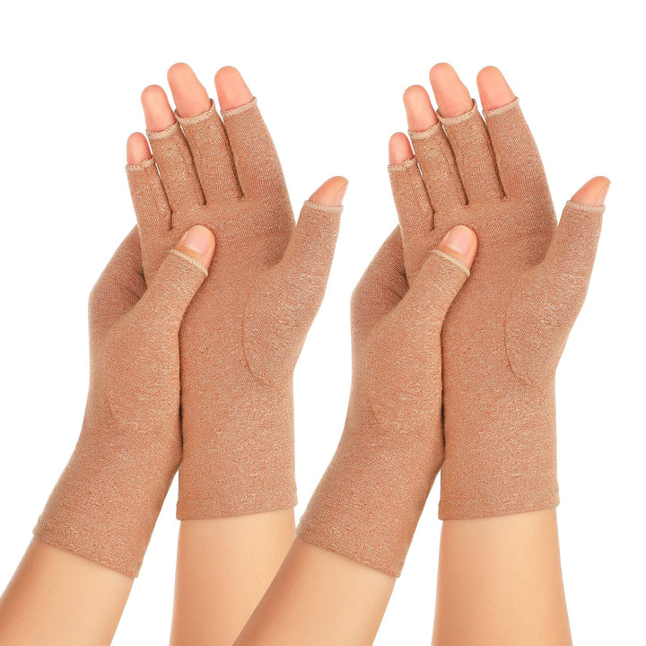 Zexhoor 2 Paar Arthritis Kompressionshandschuhe für Damen und Herren, Karpaltunnelschmerzlinderung,