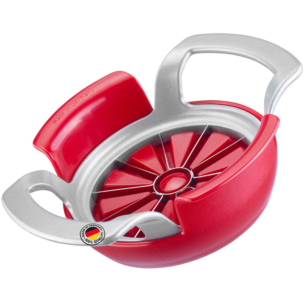 Westmark Apfel- und Birnenteiler mit Schneidteller, Schneider aus Aluminium/Rostfreier Edelstahl/Kun