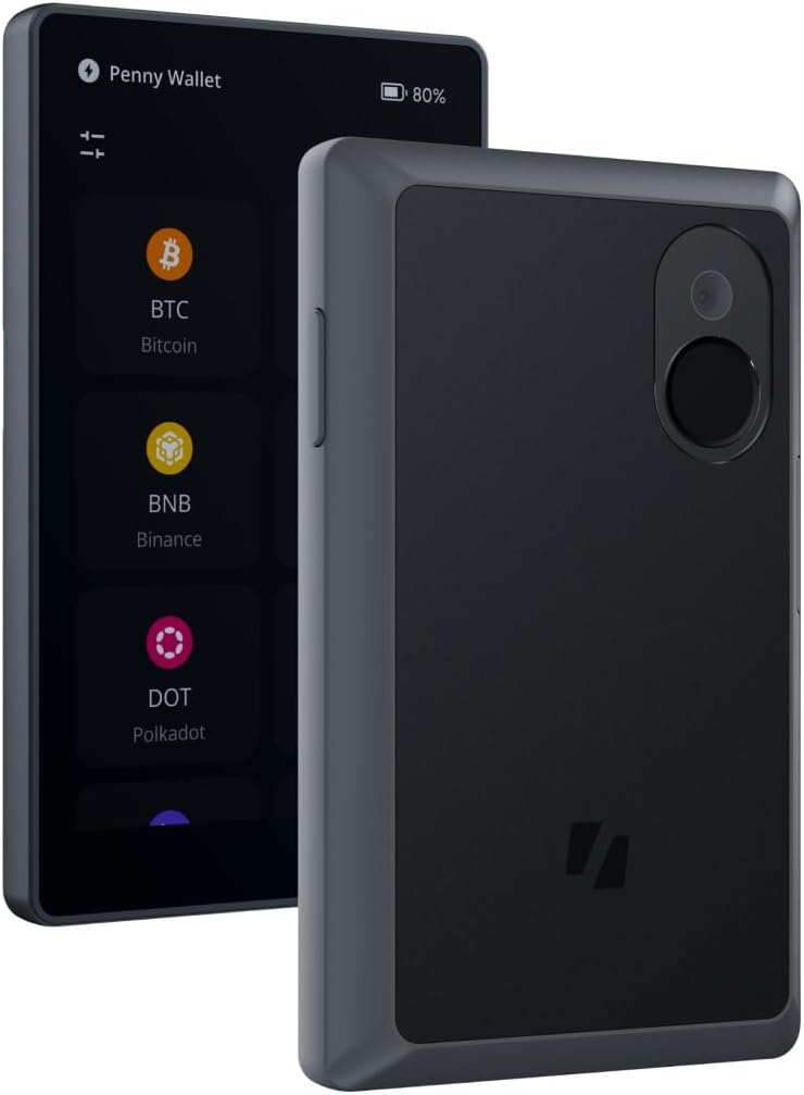Keystone - Air-gapped Cryptocurrency Hardware Wallet/4-Zoll-Touchscreen/Fingerabdrucksensor - Speich