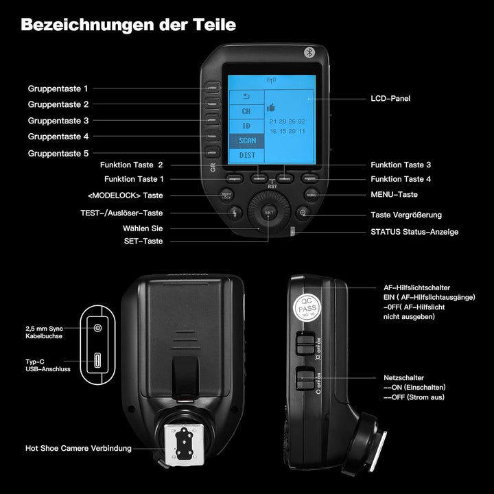 Godox Xproii-S Flash Trigger Kamera Wireless Blitzauslöser 2,4 GHz 1/8000s HSS TTL Umwandlung für So