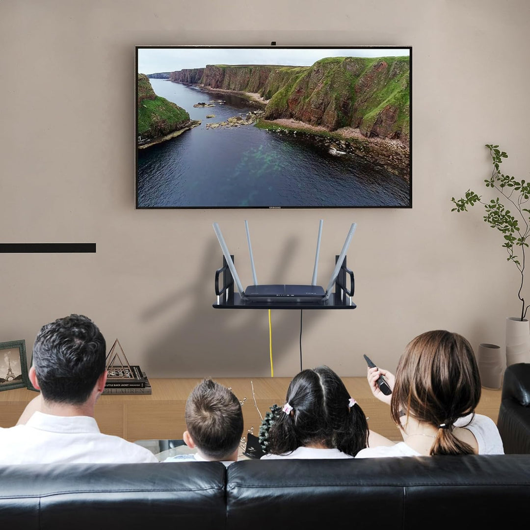 HNVNER Regal Wand für Beamer,HiFi Rack Aluminium,TV Zubehör Wandhalterung,Multimedia Wandregal für D