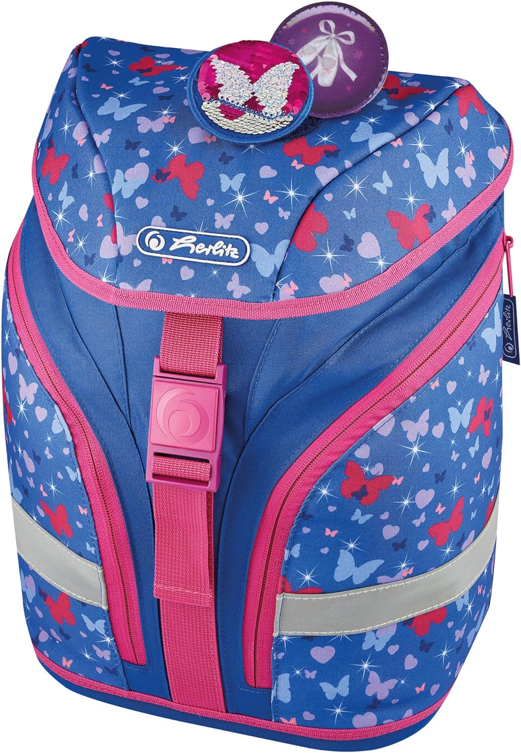 herlitz 50032631 Grundschulrucksack SoftLight Plus Butterfly, 1 Stück, Butterfly