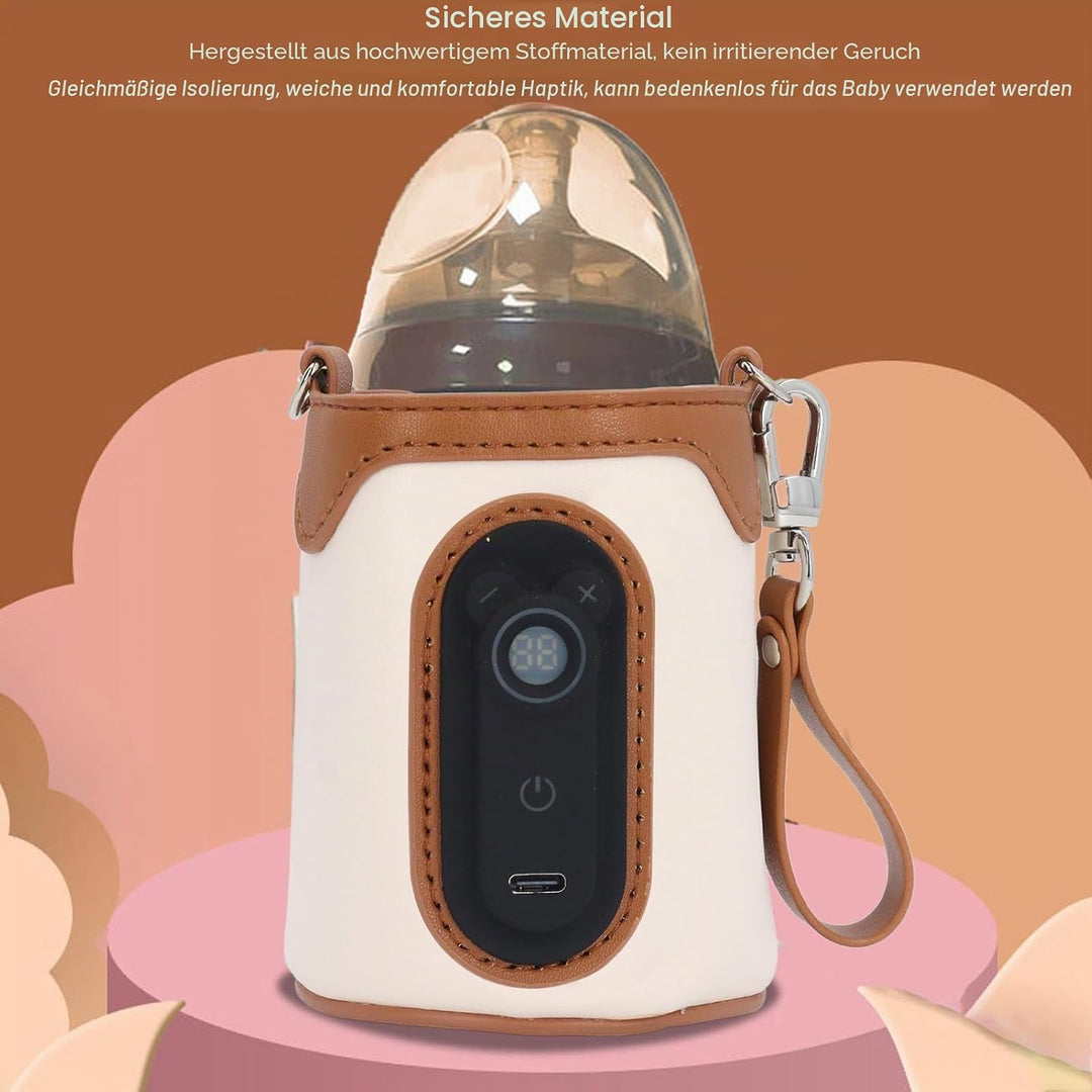Flaschenwärmer Hülle, Babyflaschenwärmer Tasche, USB Betrieben 26 Gänge Temperatureinstellbarer Trag