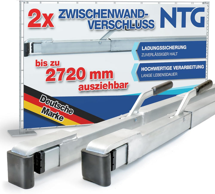2 x Spannbrett, 1,92-2,72 m Zwischenwandverschluss Ladungssicherung und Transportsicherung für PKW L