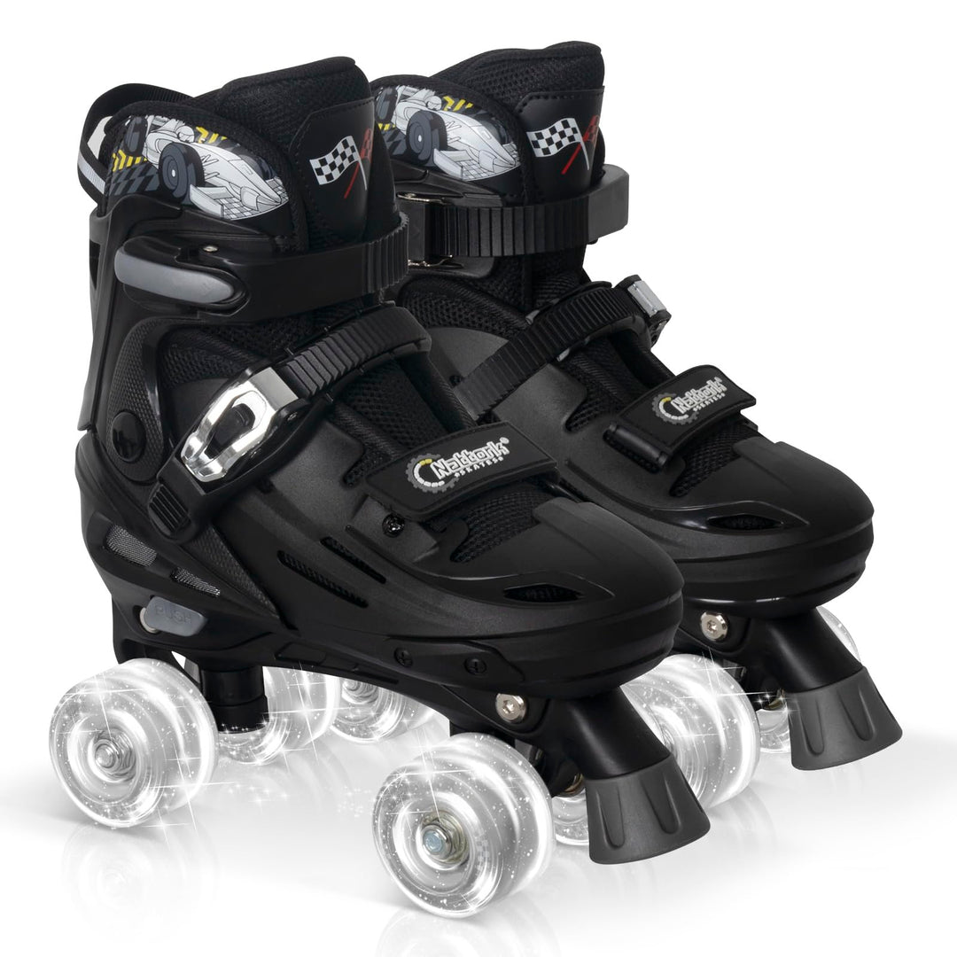 Nattork Rollschuhe Kinder, Verstellbare Rollschuhe für Kinder Jungen Mädchen, 4 Grössen Verstellbar