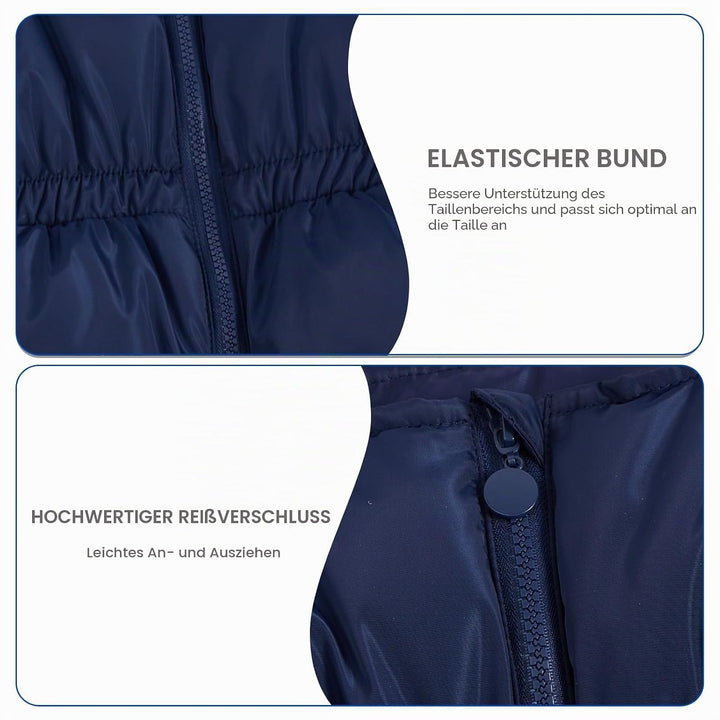 JiAmy Kinder Schneeanzug Daunenjacke mit Kaputze + Schneelatzhose, Winter Bekleidungsset Mädchen Win