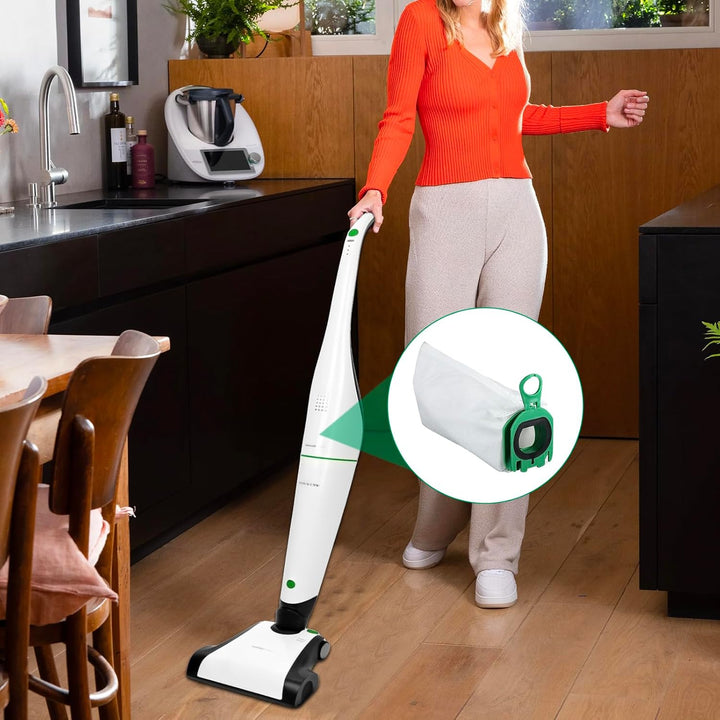 12 Stück Staubsaugerbeutel für Vorwerk Kobold VB100/FP100 - Ersatz Filtertüten - Staubbeutel Zubehör