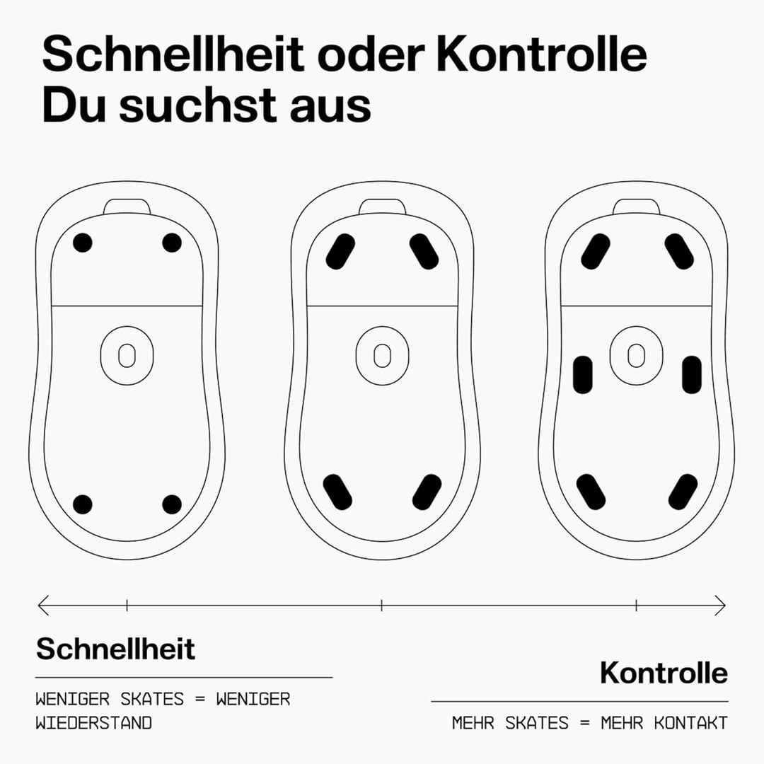 Wallhack UHMW-PE Maus Dot-Skates | Premium Skates für Gaming Mäuse | Ultra-Glattes Gleiten auf Stoff