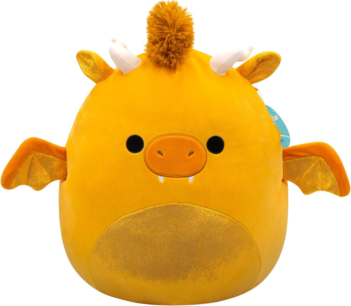 Squishmallows SQCR06637 - Mister der goldene Drache 40 cm, offizielles Kelly Toys Plüsch, superweich