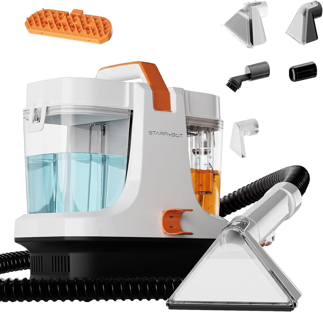 STARRYBOT Tragbare Teppich- & Polsterreinigungsmaschine für Haustiere (Weiss), White