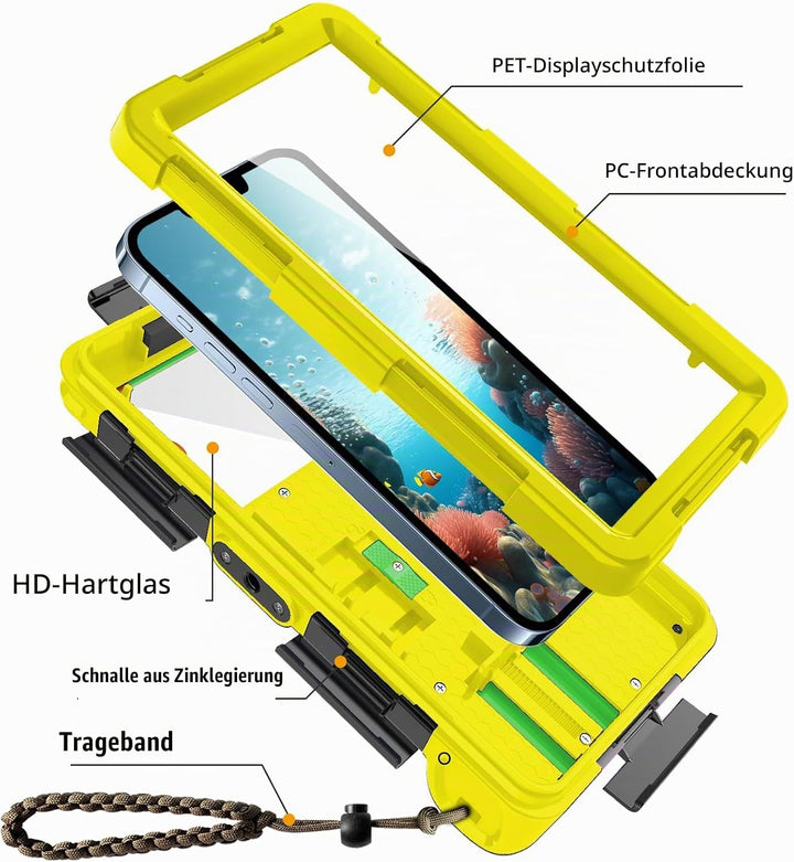 2025 wasserdichte Handyhülle, 15 m/50 Fuss Professionelle Unterwasser-Handyhülle für iPhone 16/15/14