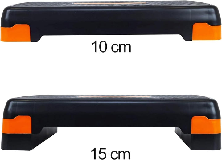 Steppbrett Fitness Aerobic Stepper Höhenverstellbar Step Bench Mit Stufen. Rutschfestes Trainingsger