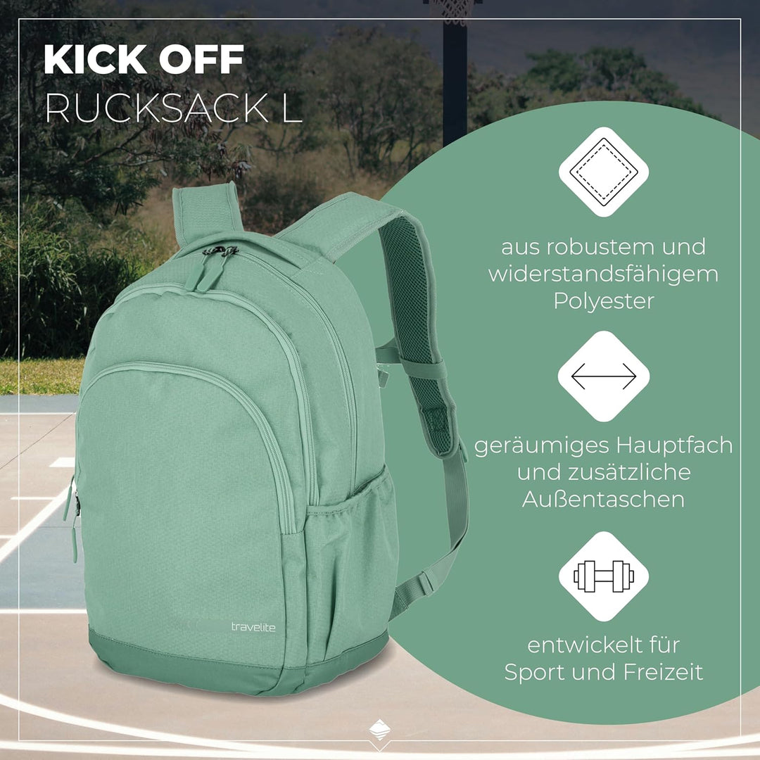 Travelite Handgepäck Rucksack mit gepoltertem Laptopfach, Laptop Rucksack 15,6 Zoll, KICK OFF, Tages