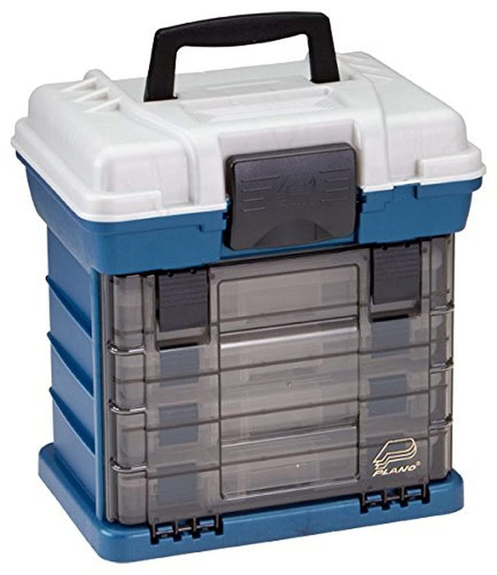 Plano 1364 4-By Rack System 3650 Grösse Tackle Box, Premium Tackle Storage, Blau Metallic/Silber.