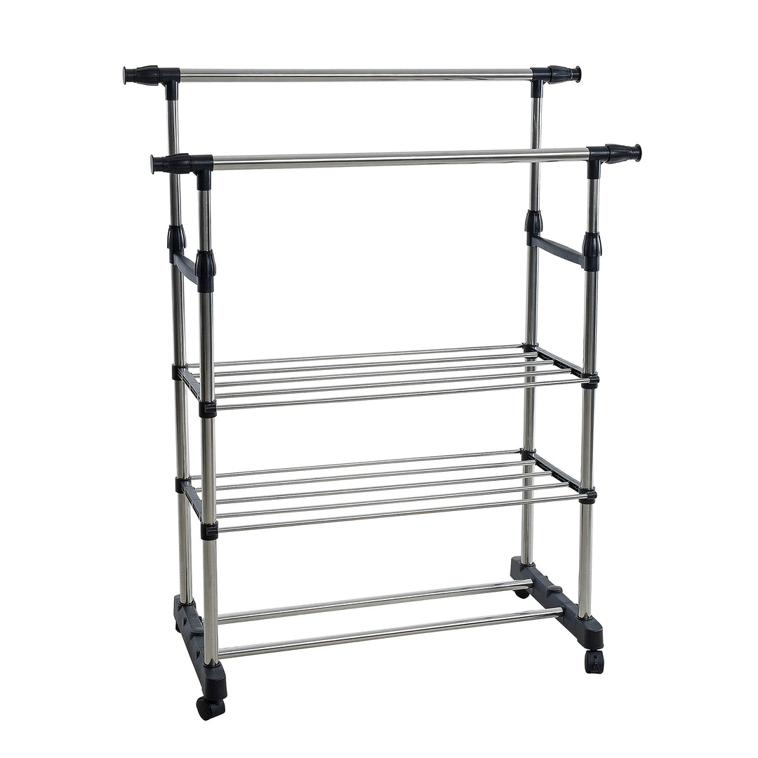 ESTEXO Garderobenständer Kleiderständer Kleiderstange Wäscheständer Rollenständer Rollgarderobe Meta