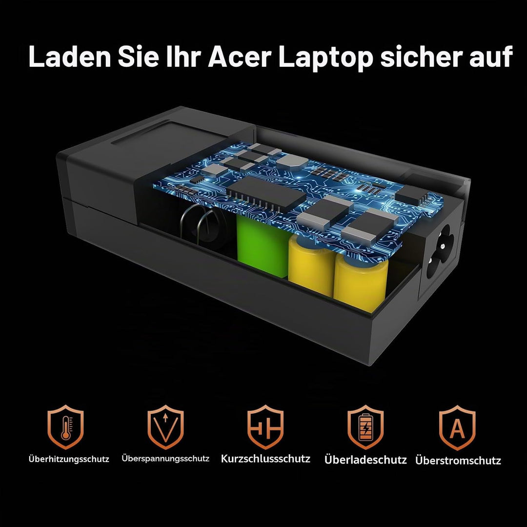 65W Laptop Ladekabel für Acer Aspire 1 3 5 A315-23 A315-24P A315-24PT A315-24P-R7VH A514-54 A515-44