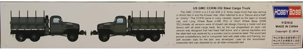 Hobby Boss 83831 - Modellbausatz US GMC CCKW-352 Steel Cargo Truck