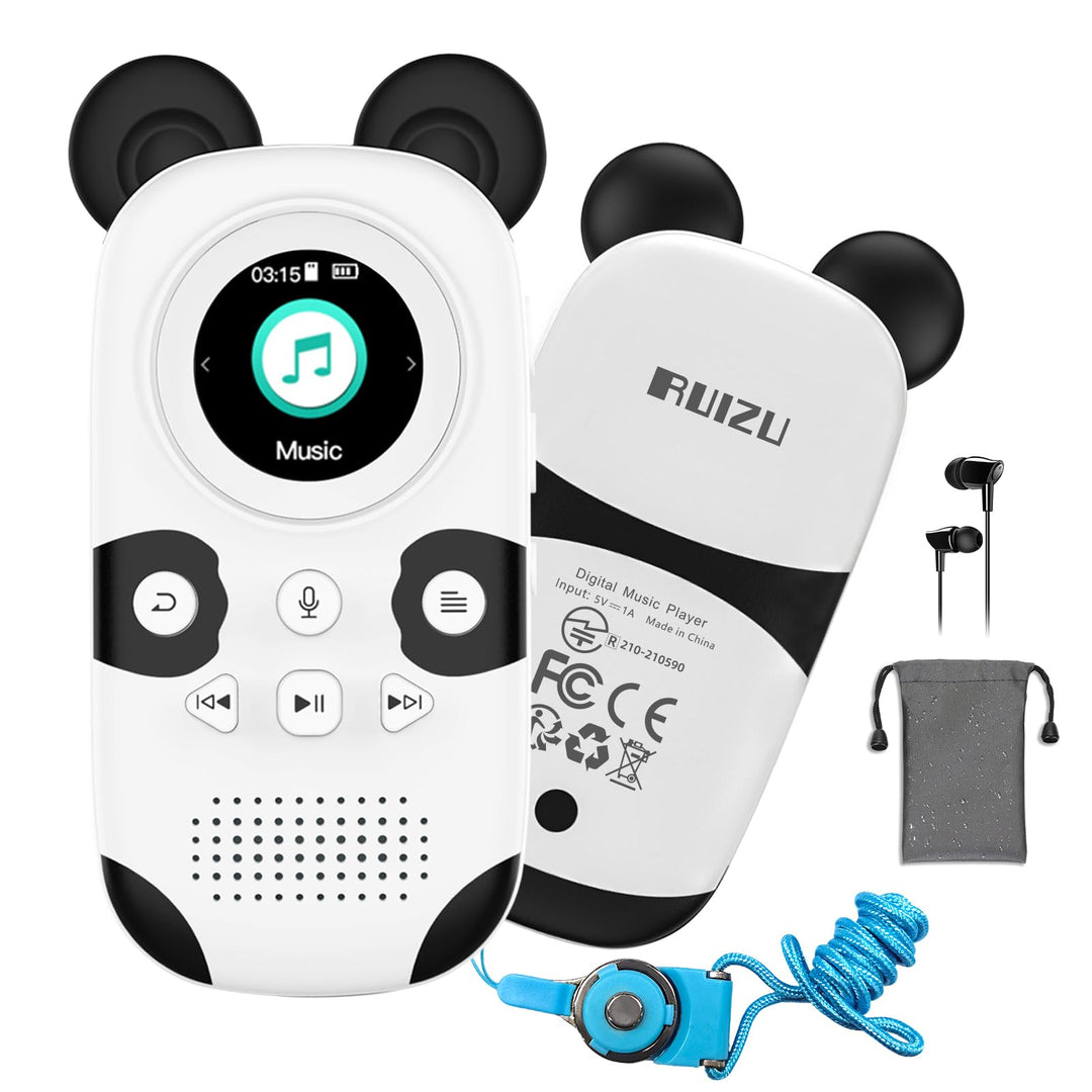 RUIZU Kinder MP3 Player 64GB mit Bluetooth 5.3 &amp; Lautsprecher