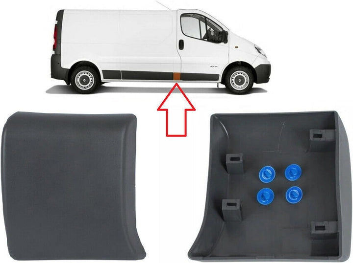 MKAREPART Zierleiste für Seitentür, rechts mit Vivaro Trafic MK2 Primaster 2001-2014 (rechts klein)