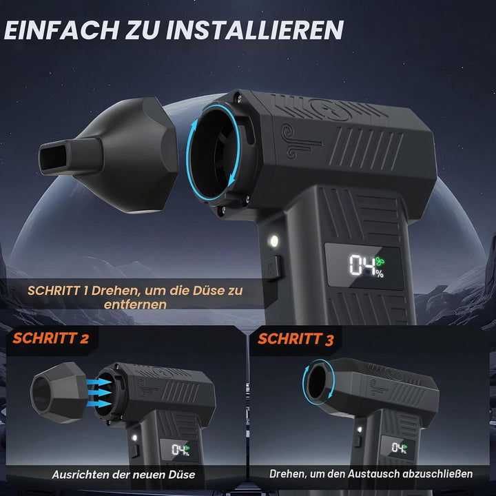 Longzhuo Handstaubsauger Akku, 120000Pa Auto Staubsauger 4-In-1 Handsauger 4-Stufen Starke Saugkraft