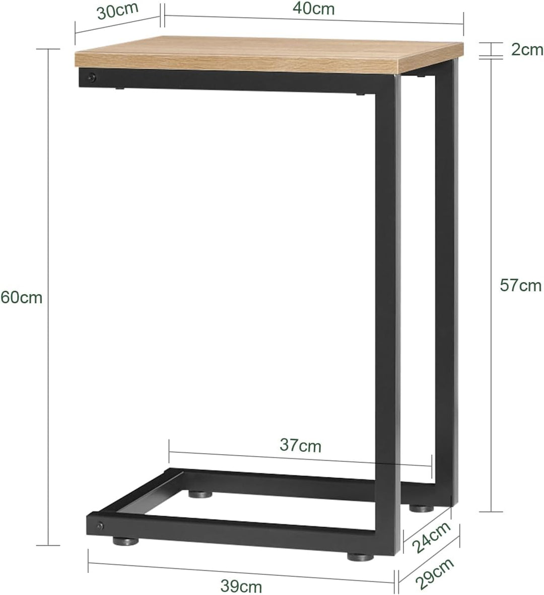 SoBuy FBT44-HG Betttisch Beistelltisch Kaffeetisch Sofatisch Laptoptisch Pflegetisch Hellgrau BHT ca