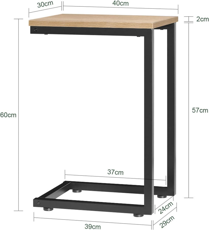 SoBuy FBT44-HG Betttisch Beistelltisch Kaffeetisch Sofatisch Laptoptisch Pflegetisch Hellgrau BHT ca