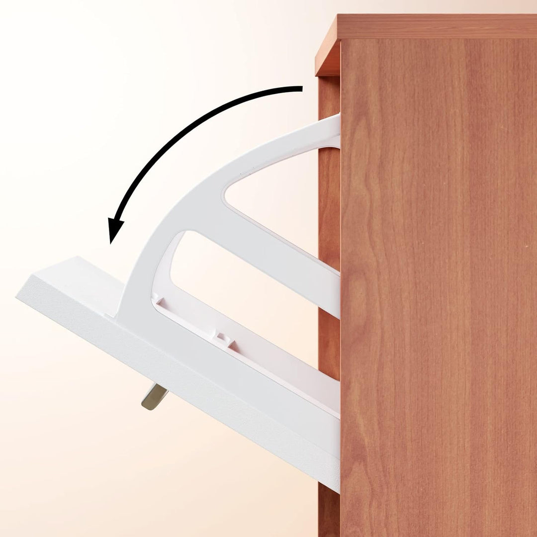 Casaria® Schuhschrank für 18 Paar Schuhe Schmal 115x60x25cm 3 Klappen Hoch Holz Geschlossen Kippsich
