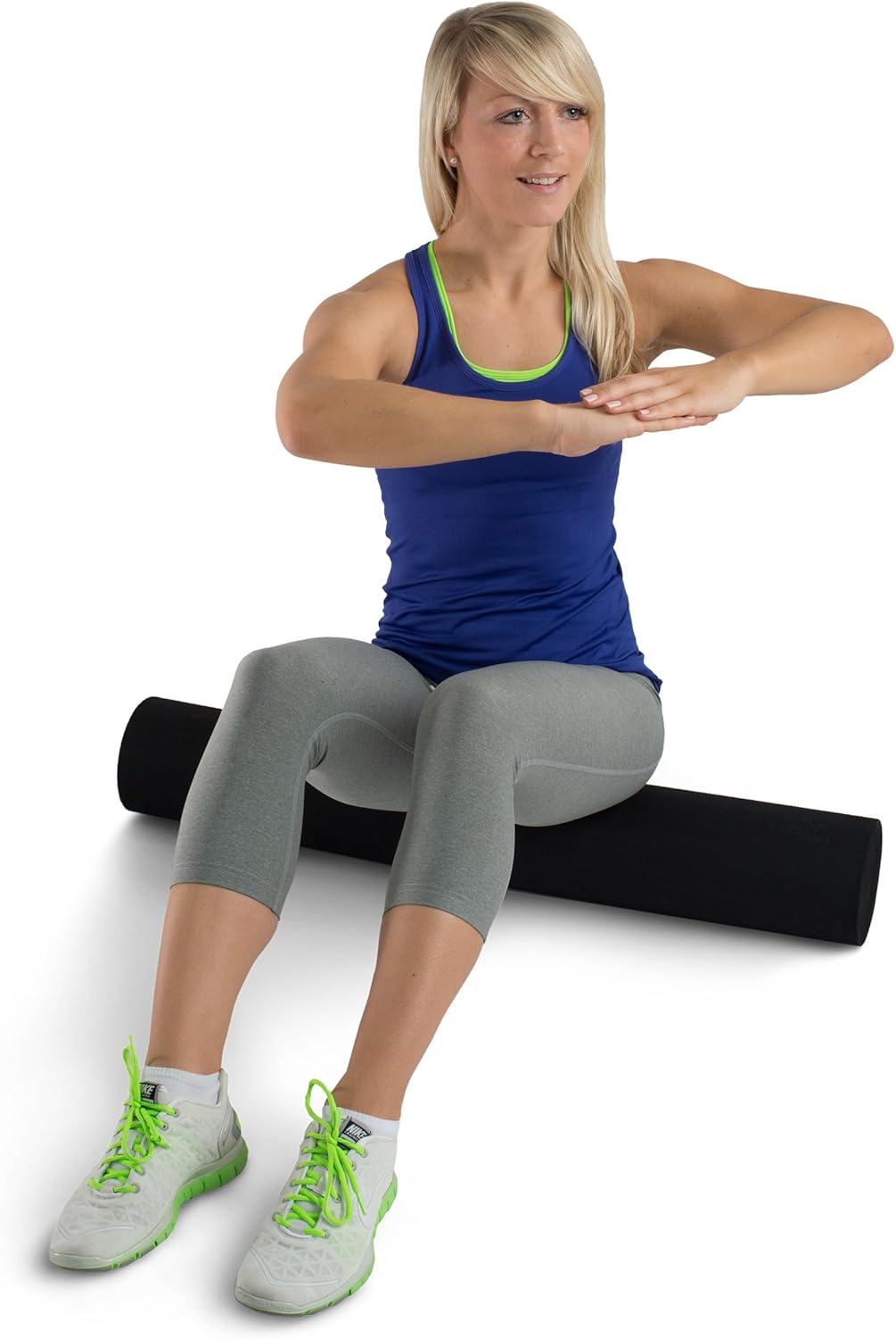 softX Pilates Trainingsgerät Rolle, Schwarz, 90 x 14.5 x 14.5 cm, 6520163