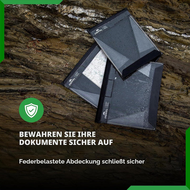 Paperdry Schwarzes Wasserfestes Klemmbrett A4 Hochformat- hochwertiges PVC, 18 Monate Garantie - Kle