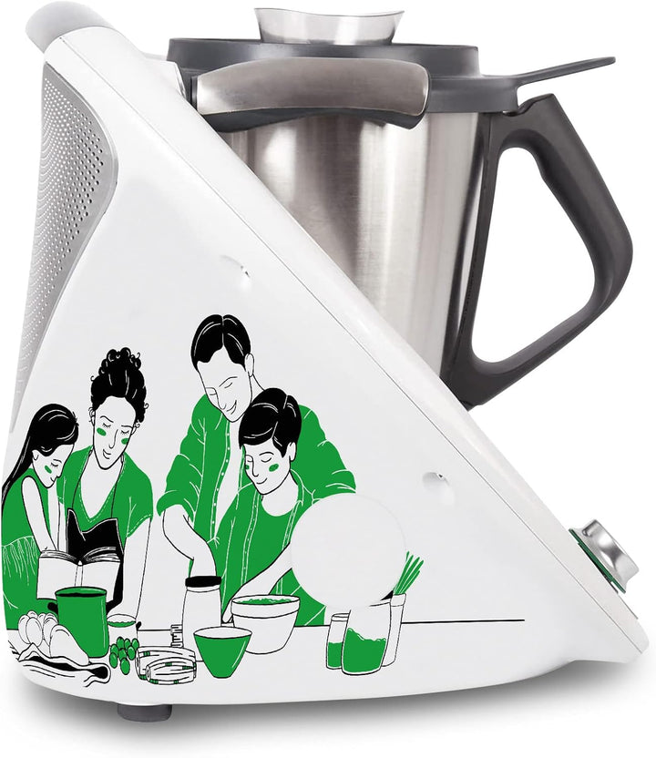 Deko Schutz Aufkleber kompatibel mit Küchenmaschine Thermomix TM5 Design Sticker Klebefolie Zubehör