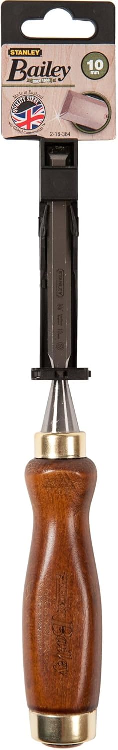 Stanley Bailey Stechbeitel, 10mm Eisenbreite, 132mm Eisenlänge, Kunststoff-Kappe, nachschärfbar, 2-1